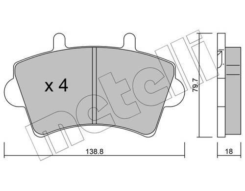 Placute frana METELLI 22-0545-0