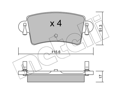 Placute frana METELLI 22-0546-0