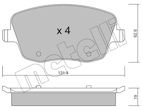 Placute frana METELLI 22-0547-0