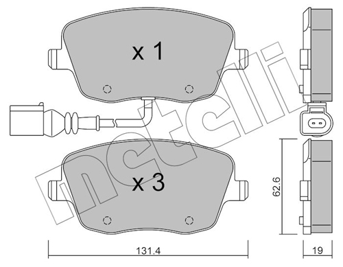 Placute frana METELLI 22-0547-1
