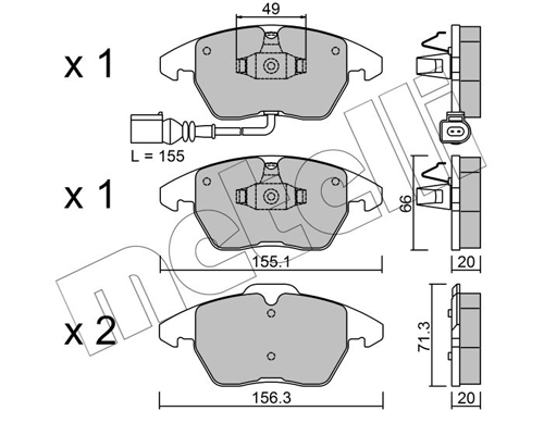 Placute frana METELLI 22-0548-0