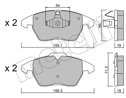 Placute frana METELLI 22-0548-1