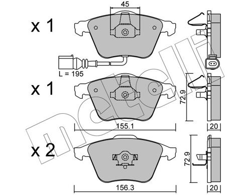 Placute frana METELLI 22-0549-2
