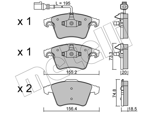 Placute frana METELLI 22-0552-0