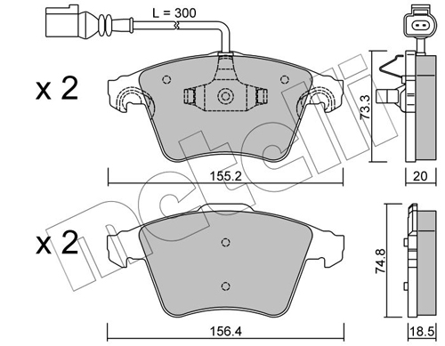 Placute frana METELLI 22-0552-2