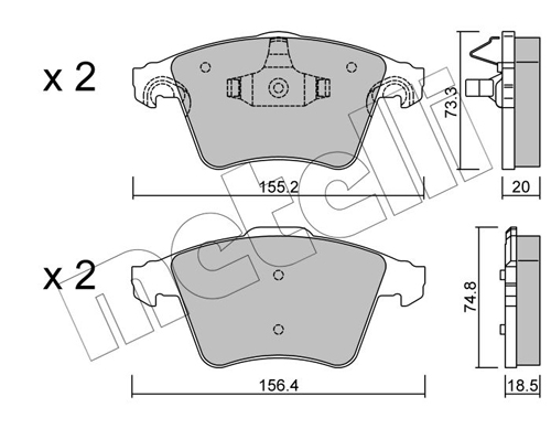 Placute frana METELLI 22-0552-3