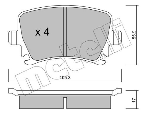 Placute frana METELLI 22-0553-0