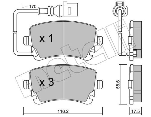 Placute frana METELLI 22-0554-0