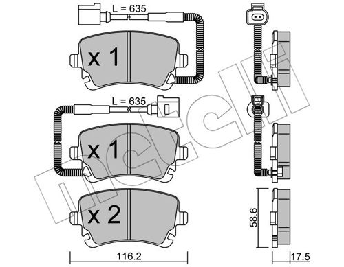 Placute frana METELLI 22-0554-1