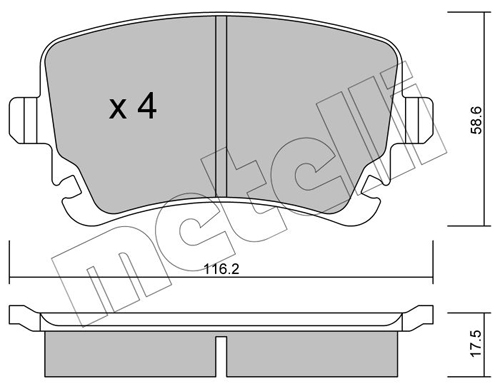 Placute frana METELLI 22-0554-2