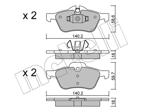 Placute frana METELLI 22-0555-0