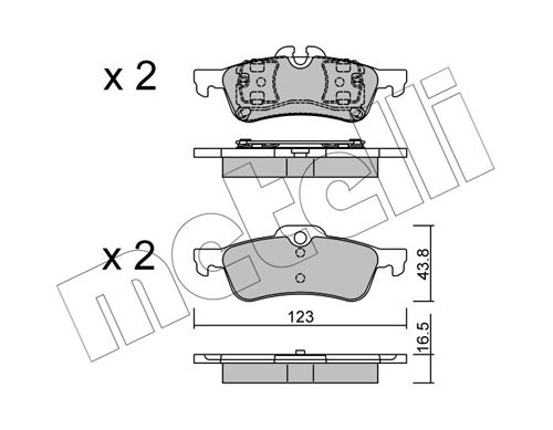 Placute frana METELLI 22-0556-0