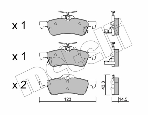 Placute frana METELLI 22-0556-1