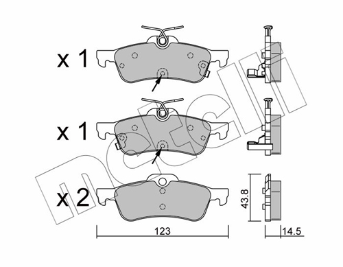Placute frana METELLI 22-0556-2
