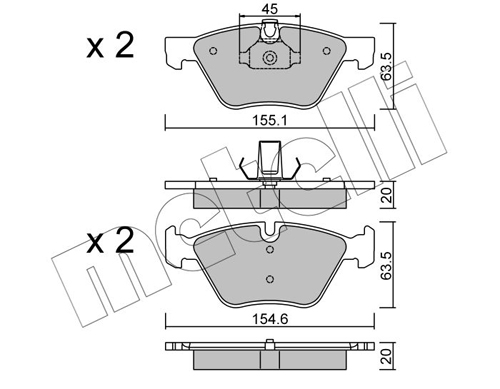 Placute frana METELLI 22-0557-3