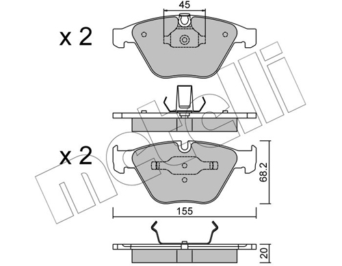 Placute frana METELLI 22-0558-4