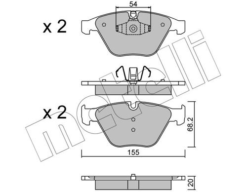 Placute frana METELLI 22-0558-6