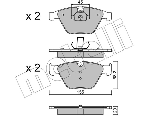 Placute frana METELLI 22-0558-8