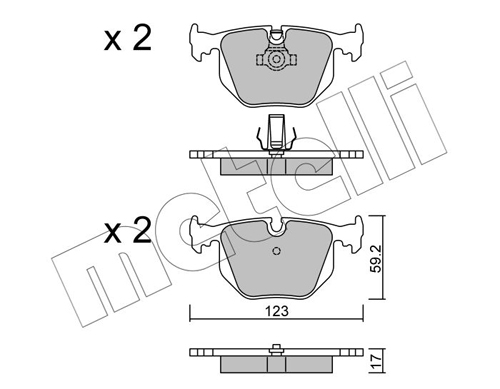 Placute frana METELLI 22-0560-0