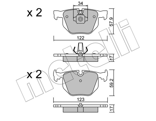 Placute frana METELLI 22-0561-0