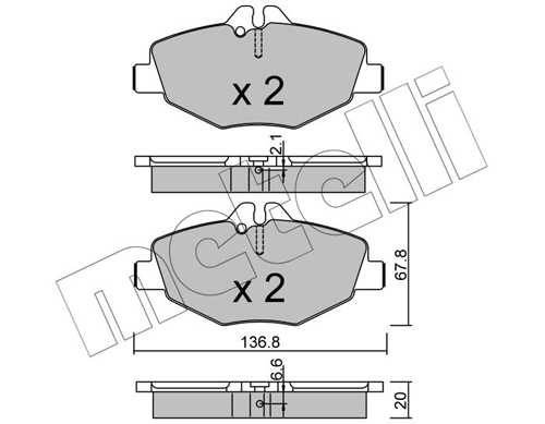 Placute frana METELLI 22-0562-0