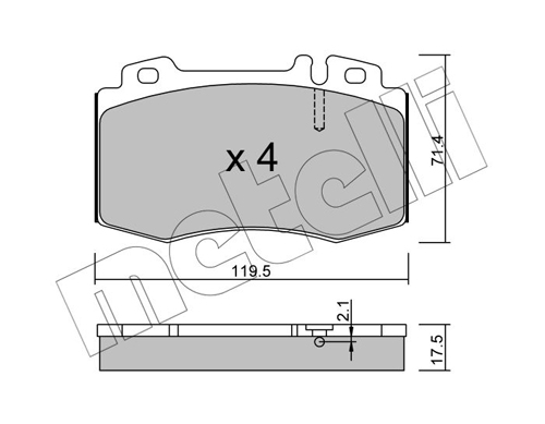 Placute frana METELLI 22-0563-0