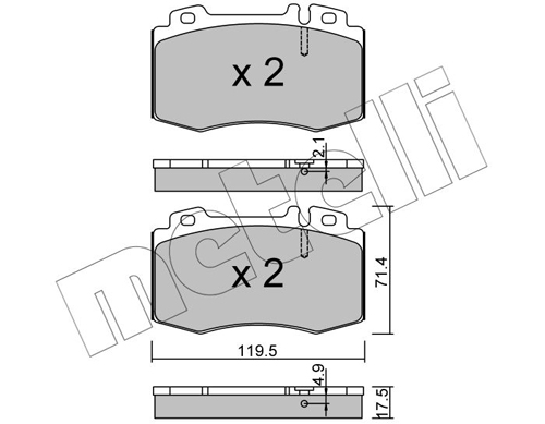 Placute frana METELLI 22-0563-5
