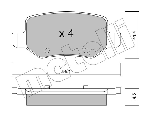 Placute frana METELLI 22-0565-0