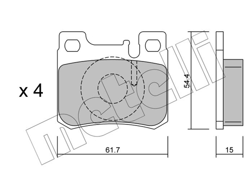 Placute frana METELLI 22-0566-0