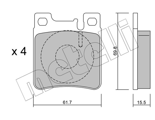 Placute frana METELLI 22-0567-0