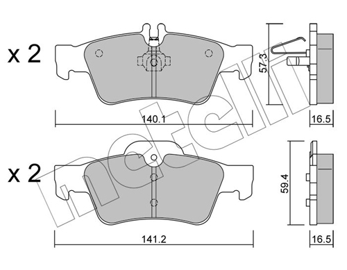 Placute frana METELLI 22-0568-0