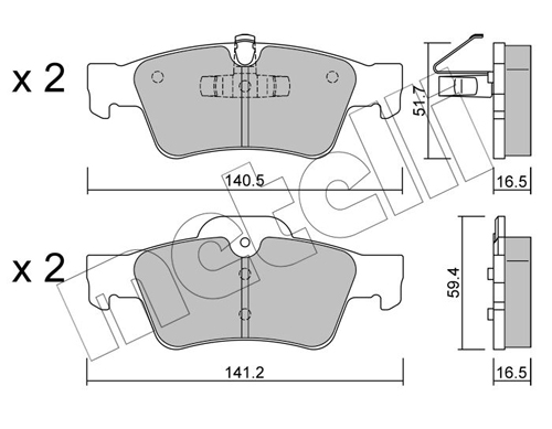Placute frana METELLI 22-0568-1