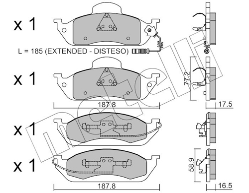 Placute frana METELLI 22-0569-0