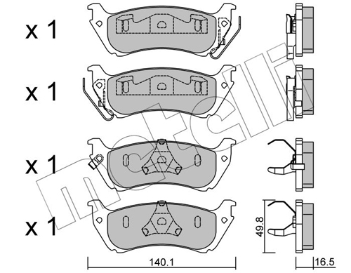 Placute frana METELLI 22-0570-0