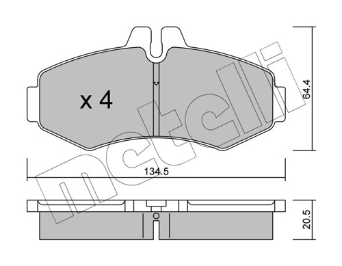 Placute frana METELLI 22-0573-0