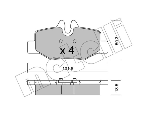 Placute frana METELLI 22-0576-0