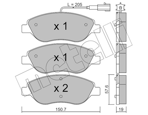 Placute frana METELLI 22-0577-0