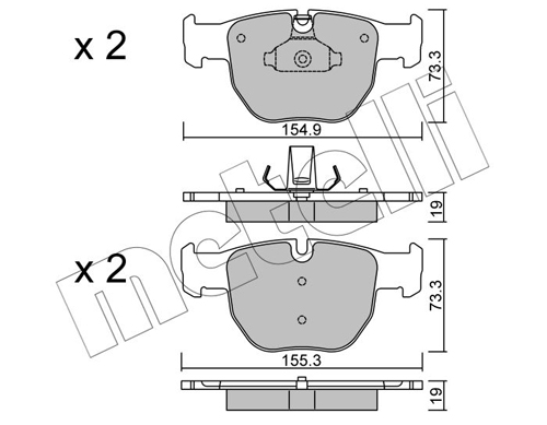 Placute frana METELLI 22-0598-0