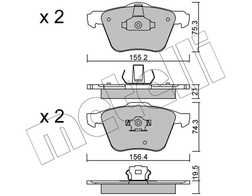 Placute frana METELLI 22-0599-0