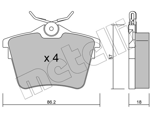 Placute frana METELLI 22-0602-0