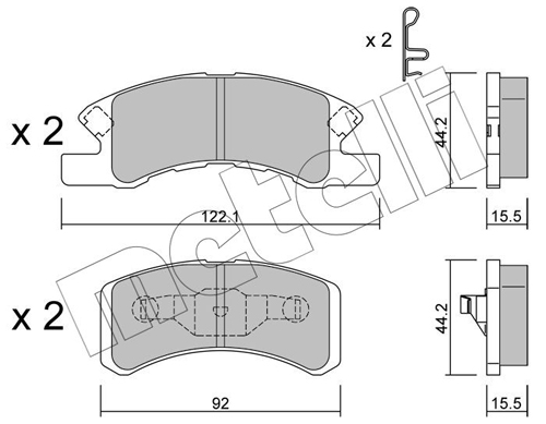 Placute frana METELLI 22-0605-0