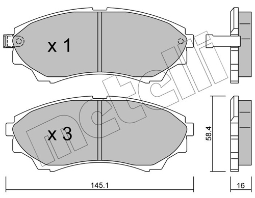 Placute frana METELLI 22-0610-0