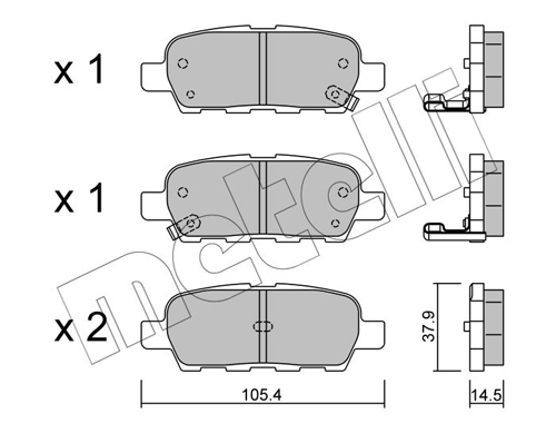 Placute frana METELLI 22-0612-0
