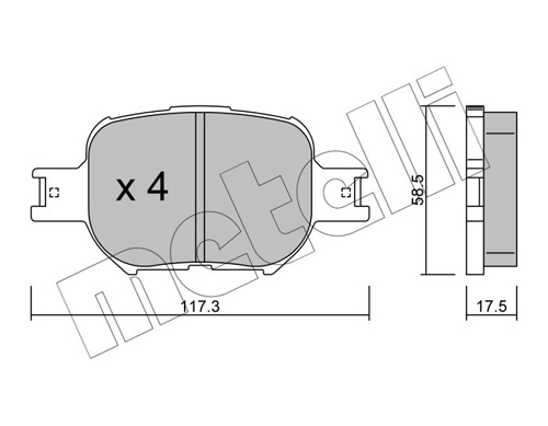 Placute frana METELLI 22-0614-0