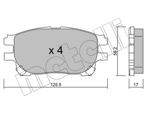 Placute frana METELLI 22-0615-0
