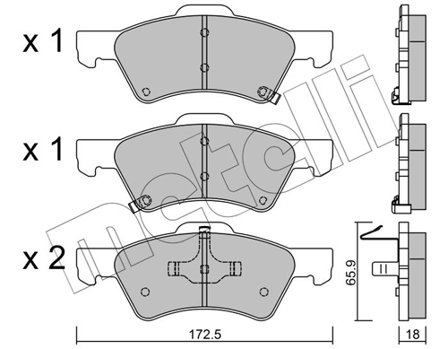 Placute frana METELLI 22-0623-0