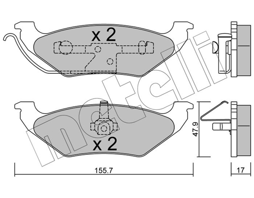 Placute frana METELLI 22-0624-0