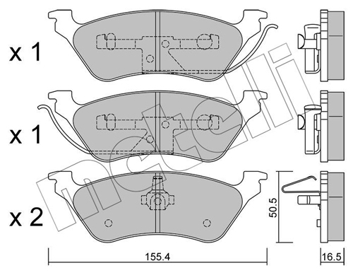 Placute frana METELLI 22-0625-0