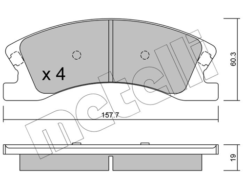 Placute frana METELLI 22-0626-0