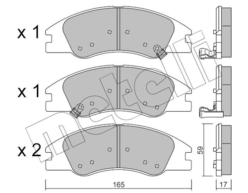 Placute frana METELLI 22-0630-0